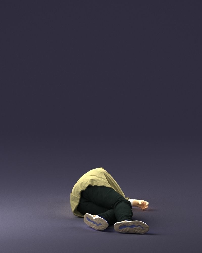 Lying man 0127 3D model_12