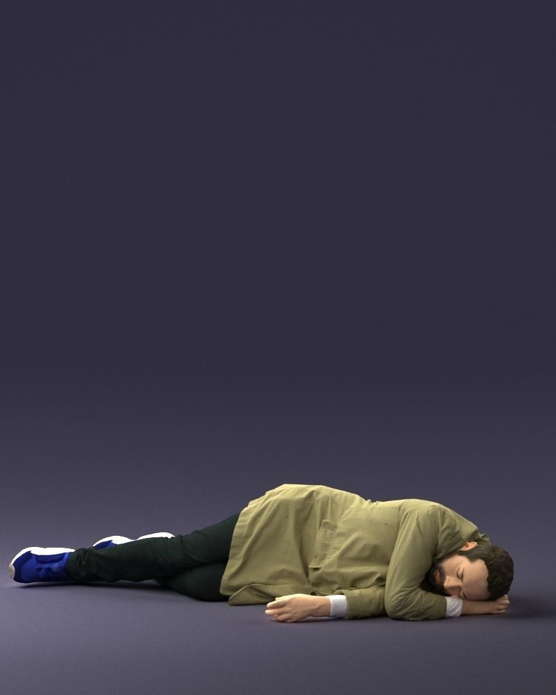 Lying man 0127 3D model_30