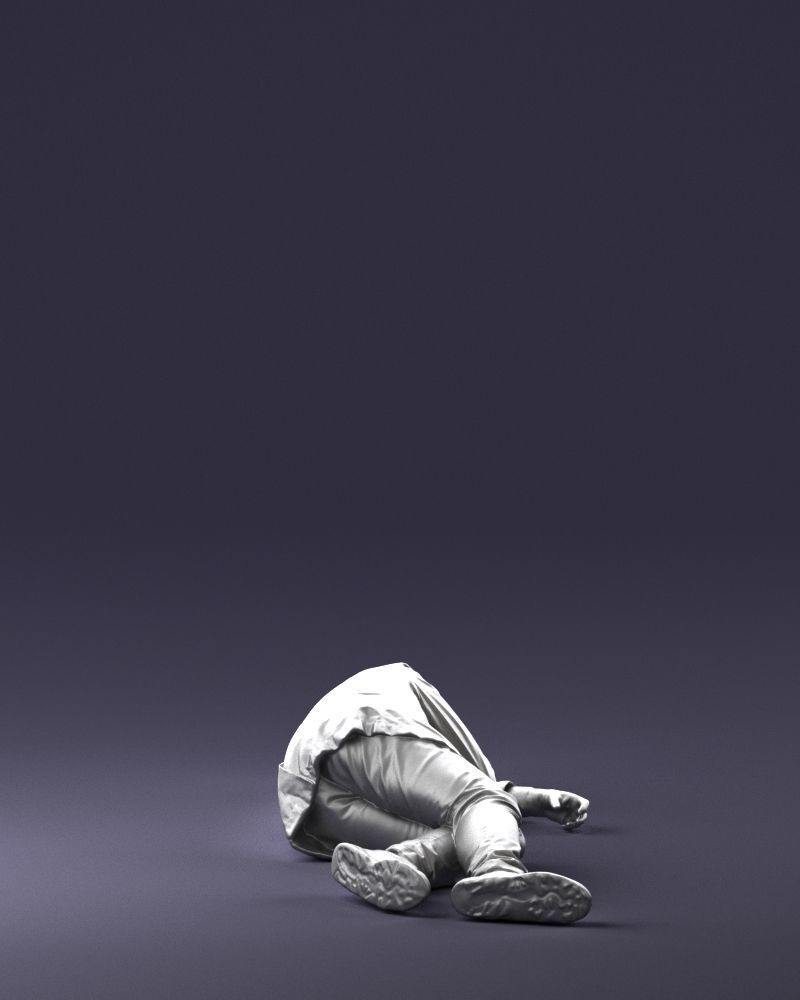Lying man 0127 3D model_13