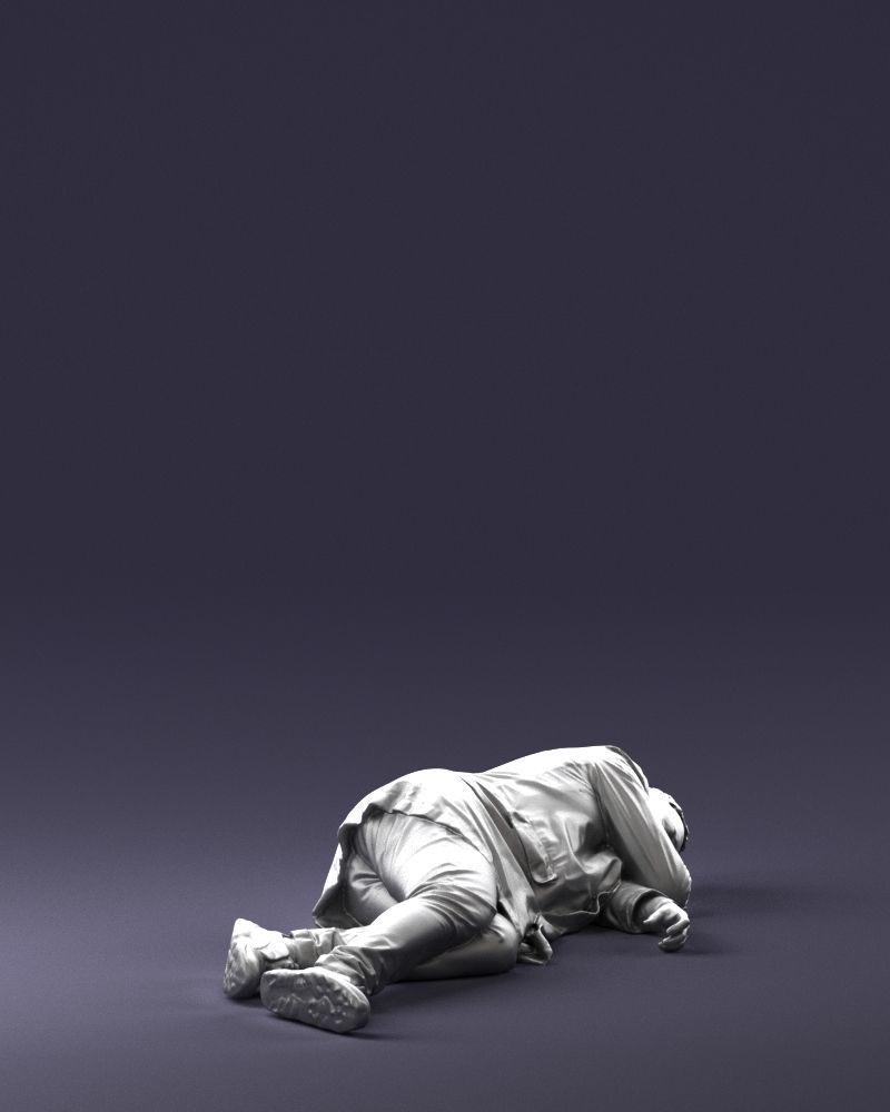 Lying man 0127 3D model_10