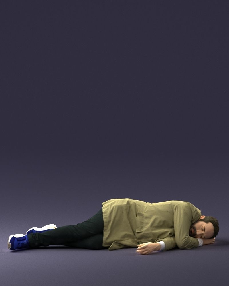 Lying man 0127 3D model_36