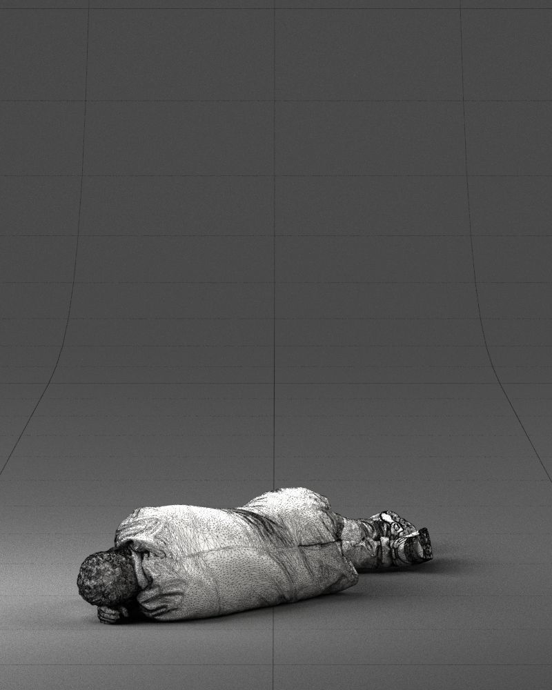 Lying man 0127 3D model_23