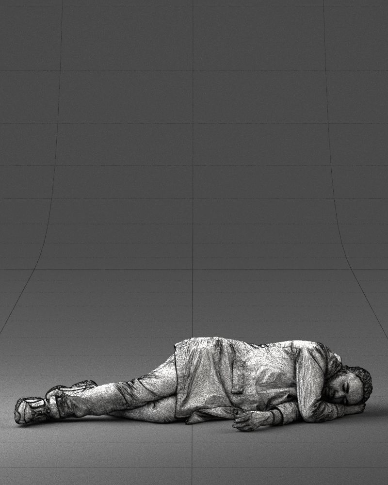 Lying man 0127 3D model_38