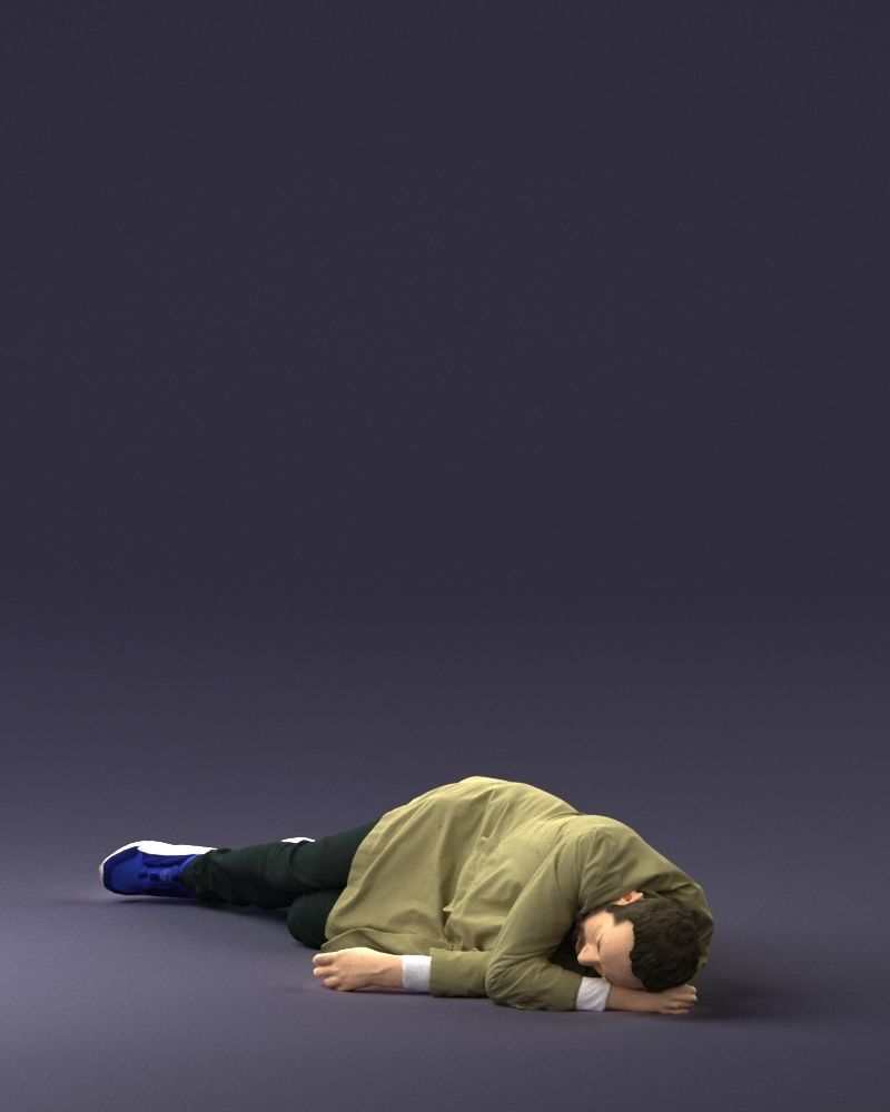 Lying man 0127 3D model_27