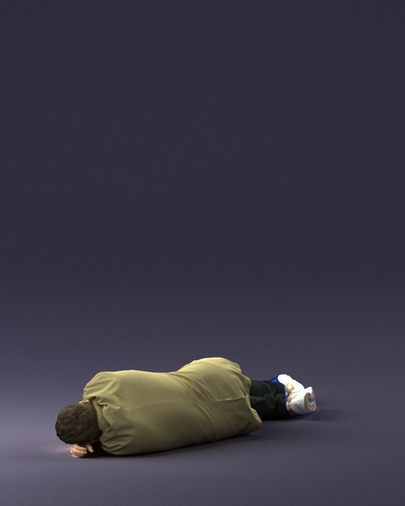 Lying man 0127 3D model_21