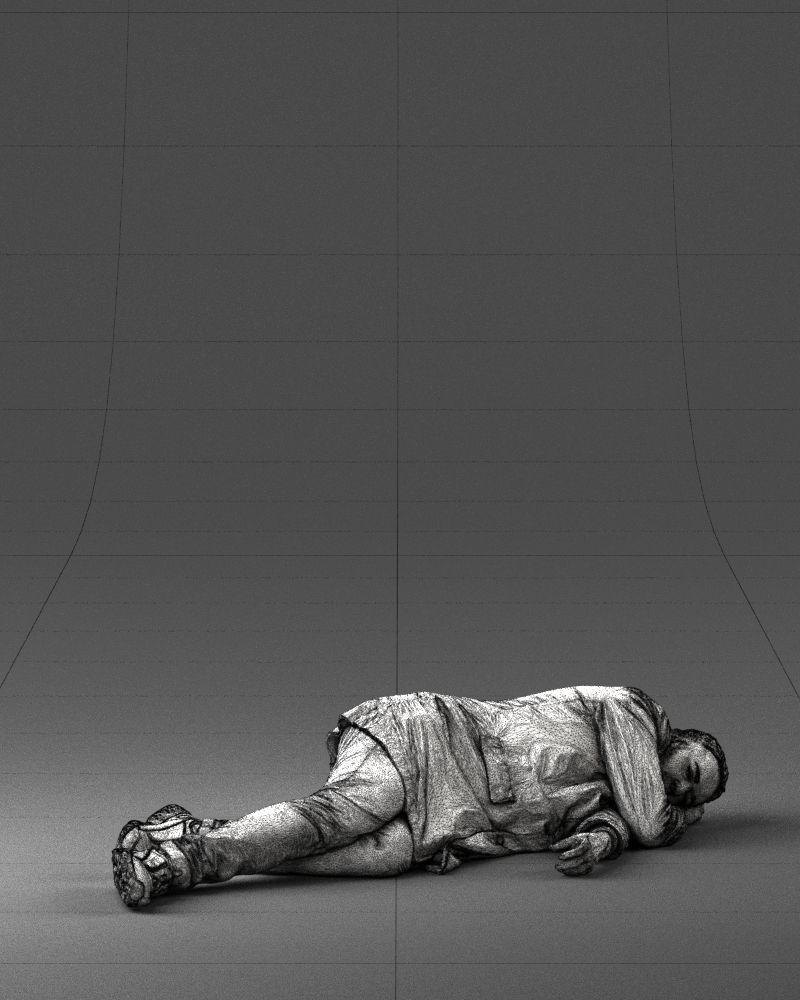 Lying man 0127 3D model_8