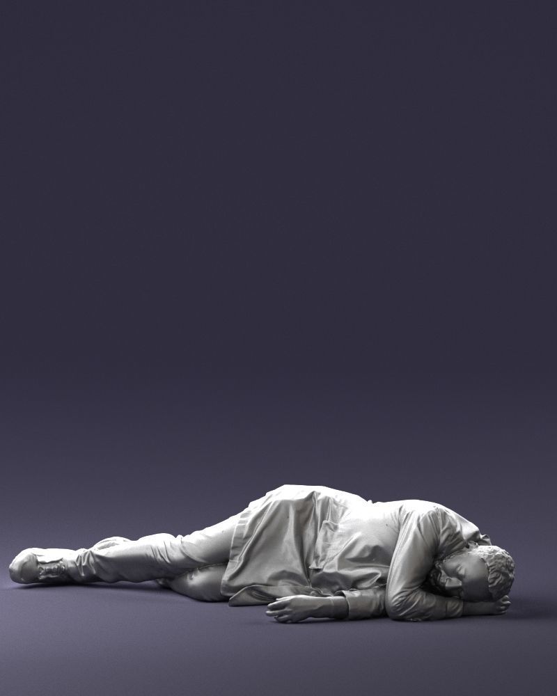Lying man 0127 3D model_31