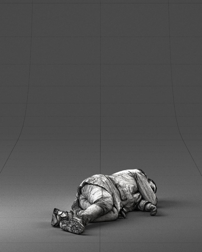 Lying man 0127 3D model_11