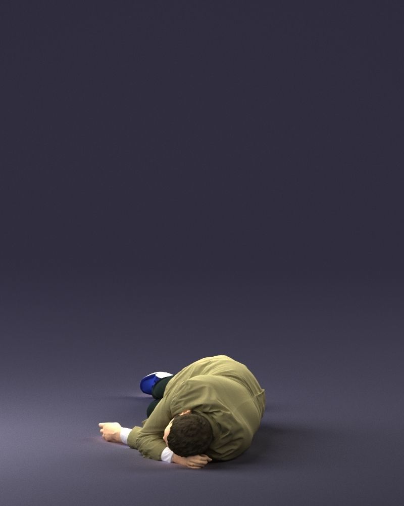 Lying man 0127 3D model_24