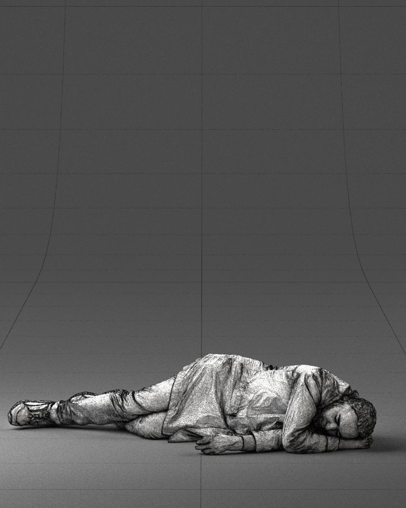 Lying man 0127 3D model_32