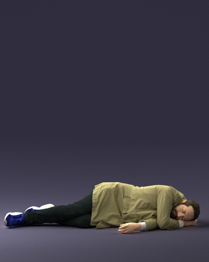 Lying man 0127 3D model_33