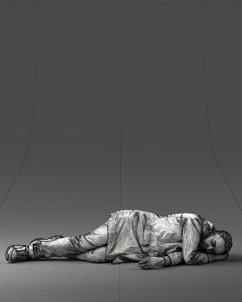 Lying man 0127 3D model_35