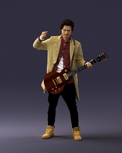 Musician 0118-1 Electric guitar 3D model