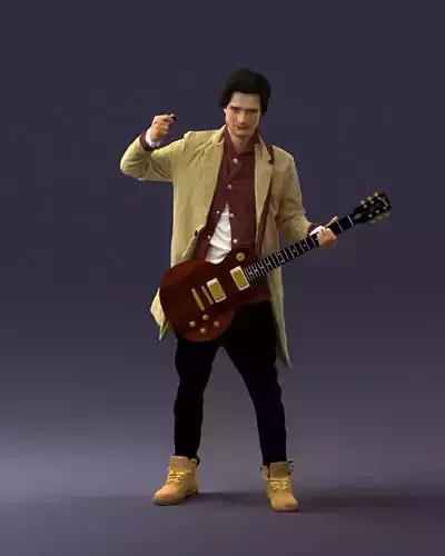 Musician 0118-1 Electric guitar 3D model
