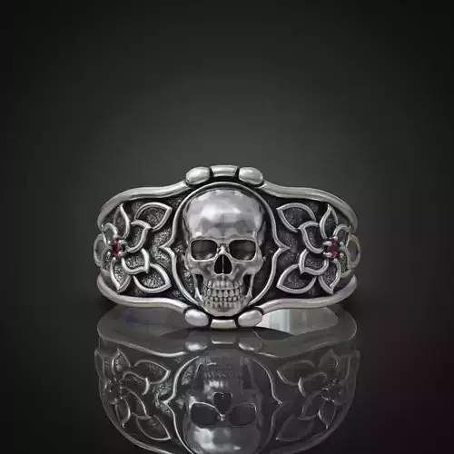 Ring skull flowers for men and women 