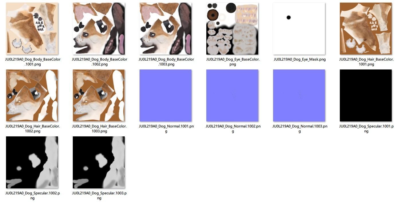 Chinese Rural Dog Animated VFX Grace 3D model_25