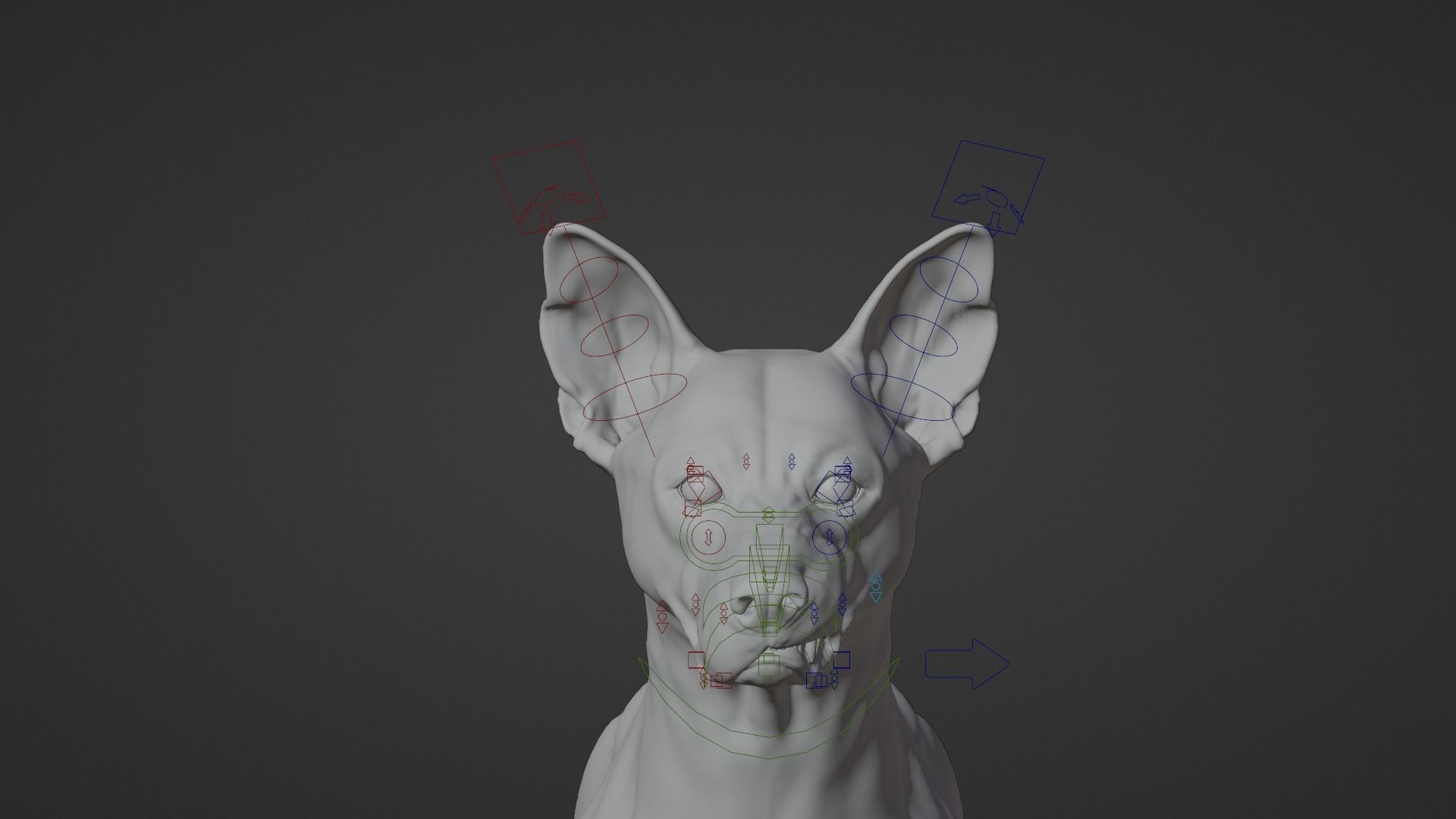 Chinese Rural Dog Animated VFX Grace 3D model_22