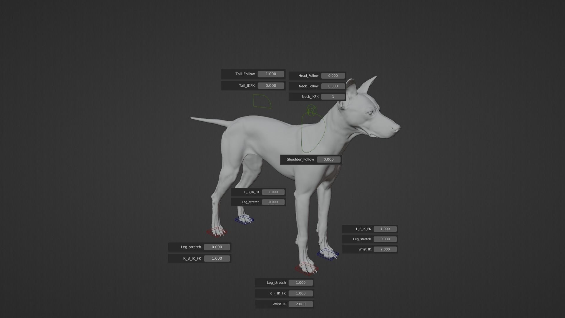 Chinese Rural Dog Animated VFX Grace 3D model_15