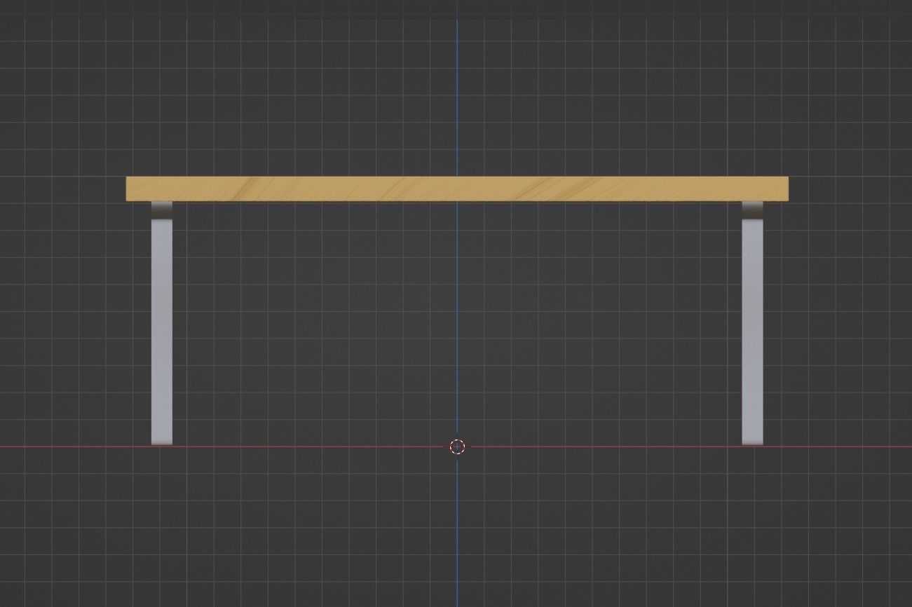 Modern Dining Table With Steel Triangular Frame 3D Model 3D model_17