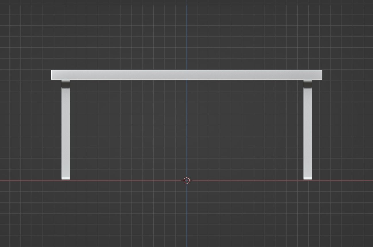 Modern Dining Table With Steel Triangular Frame 3D Model 3D model_15