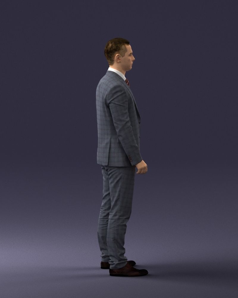 000287 Businessman in Suit - Professional Male Character 0904 3D model_13