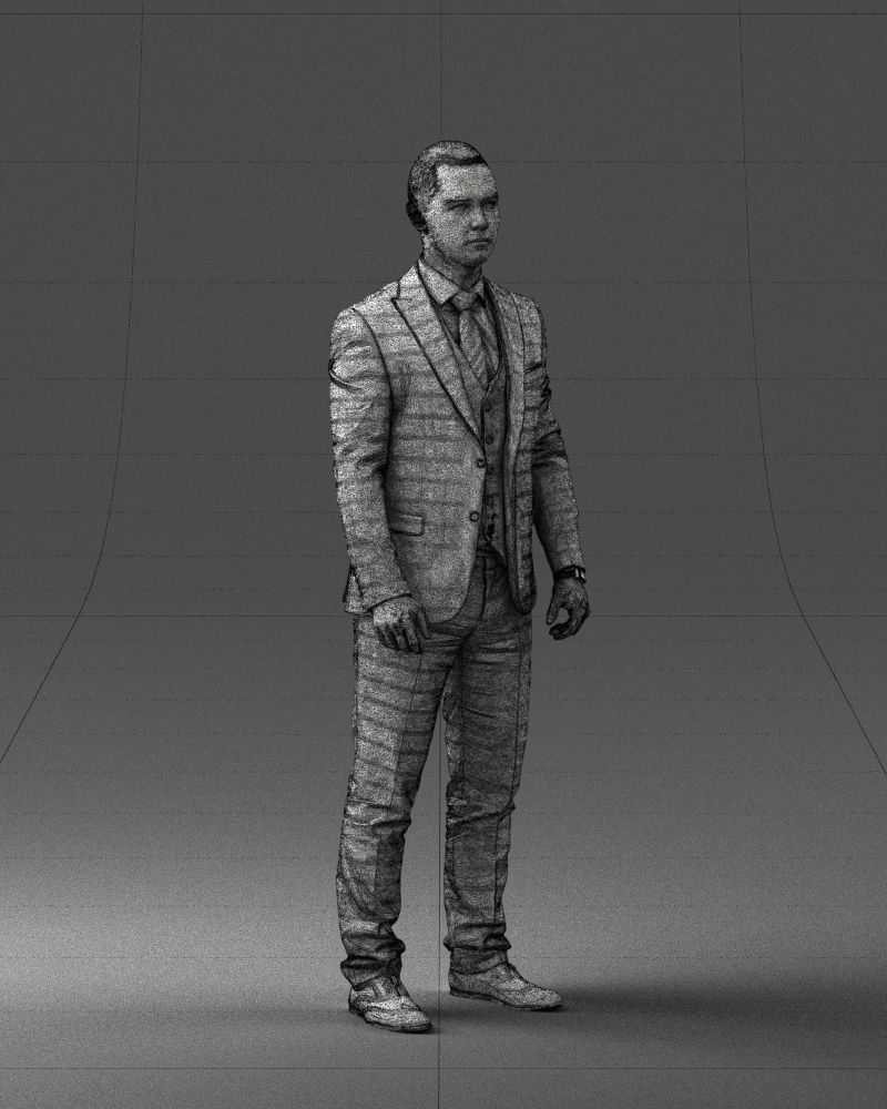 000287 Businessman in Suit - Professional Male Character 0904 3D model_9