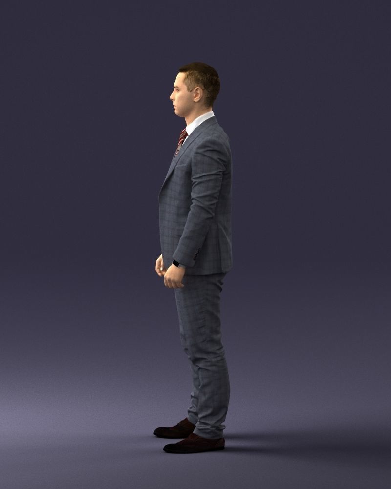 000287 Businessman in Suit - Professional Male Character 0904 3D model_25