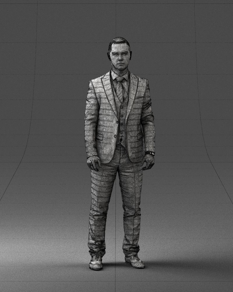 000287 Businessman in Suit - Professional Male Character 0904 3D model_3