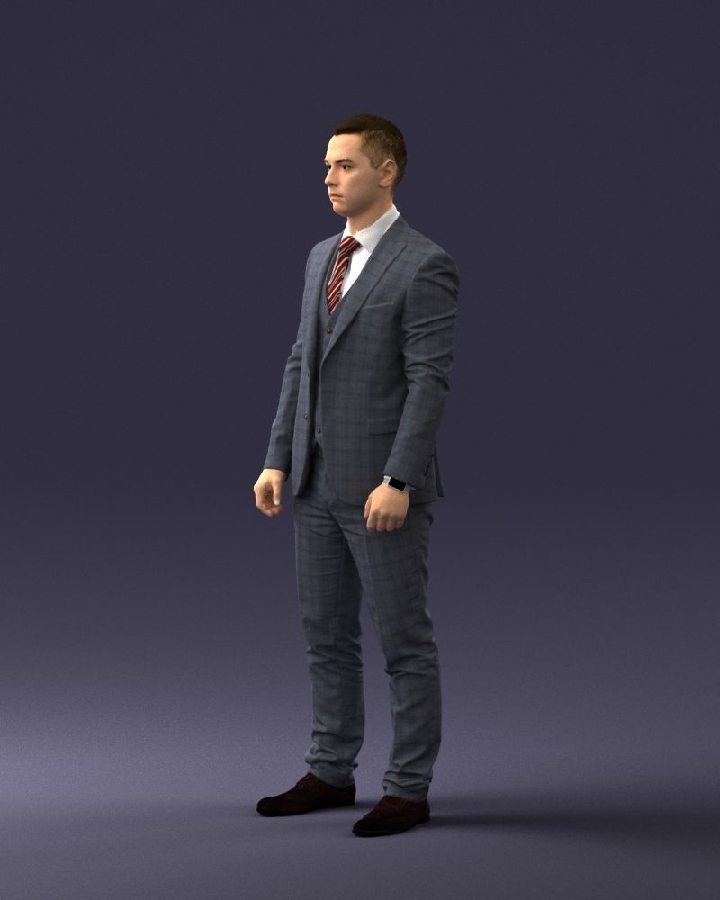 000287 Businessman in Suit - Professional Male Character 0904 3D model_28