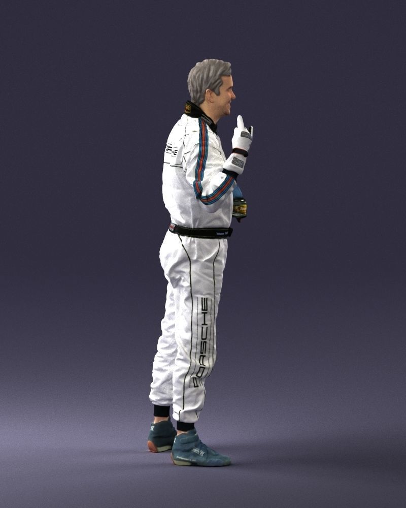 Male race car driver 0268 3D model_12
