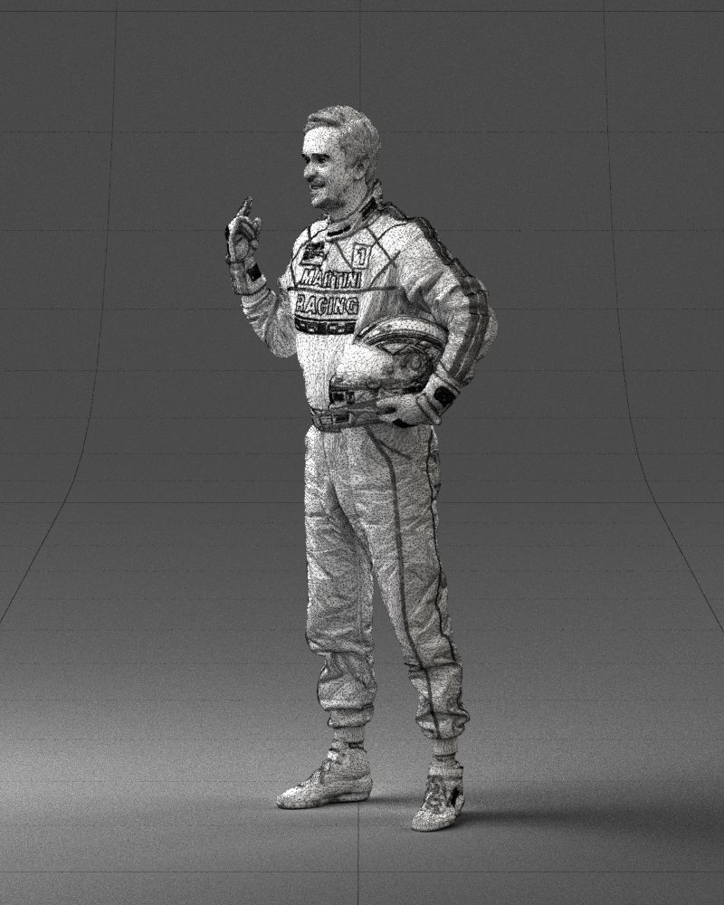 Male race car driver 0268 3D model_29