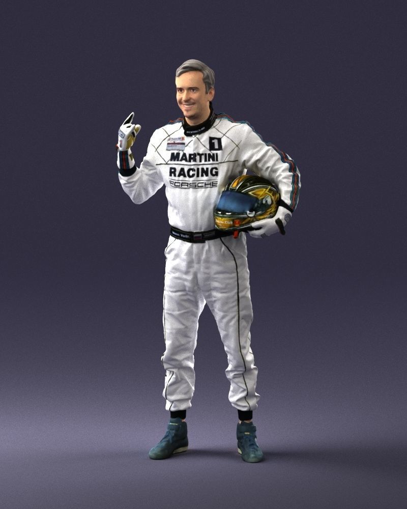 Male race car driver 0268 3D model_30