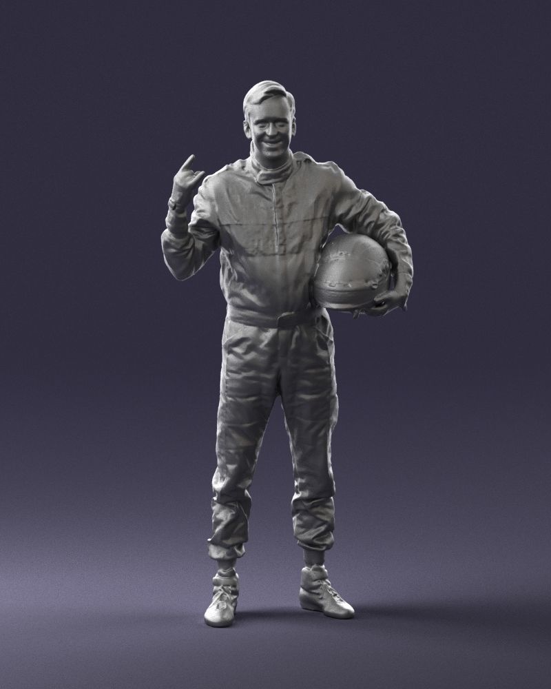 Male race car driver 0268 3D model_37