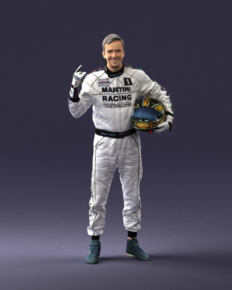 Male race car driver 0268 3D model_36