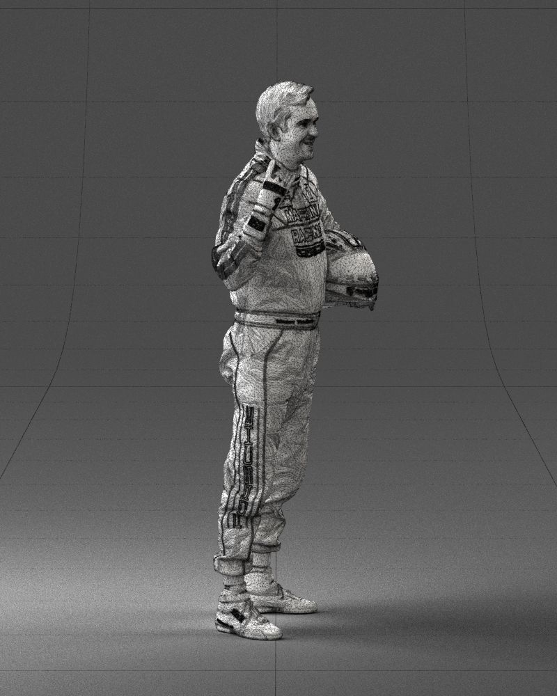 Male race car driver 0268 3D model_11