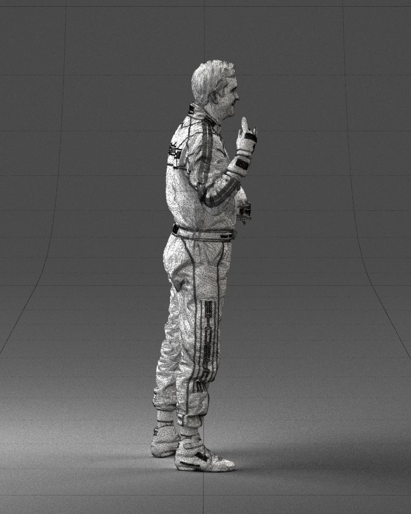 Male race car driver 0268 3D model_14