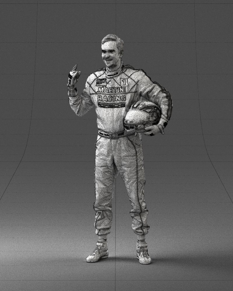 Male race car driver 0268 3D model_32