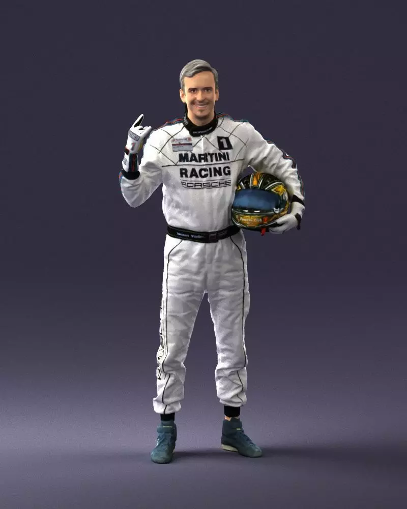 Male race car driver 0268 3D model_0