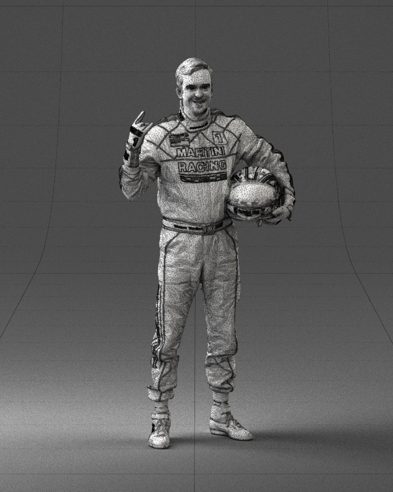 Male race car driver 0268 3D model_5