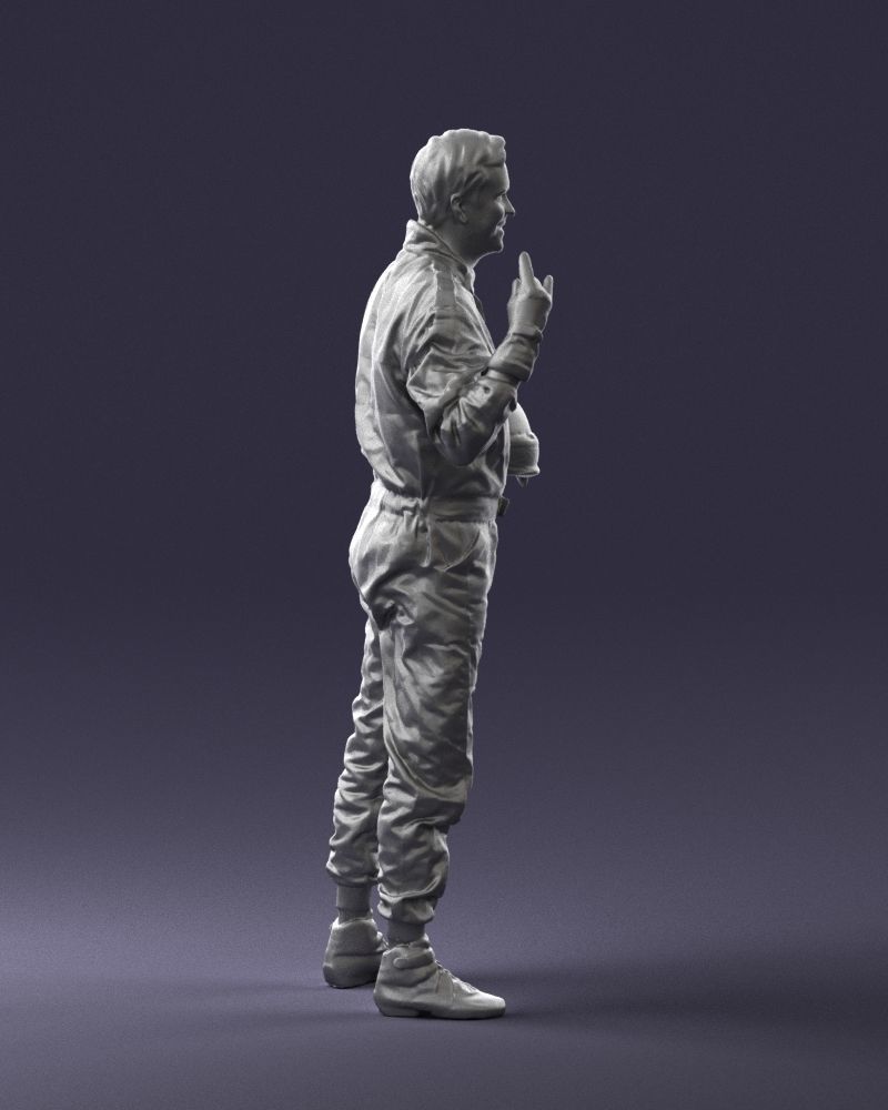 Male race car driver 0268 3D model_13