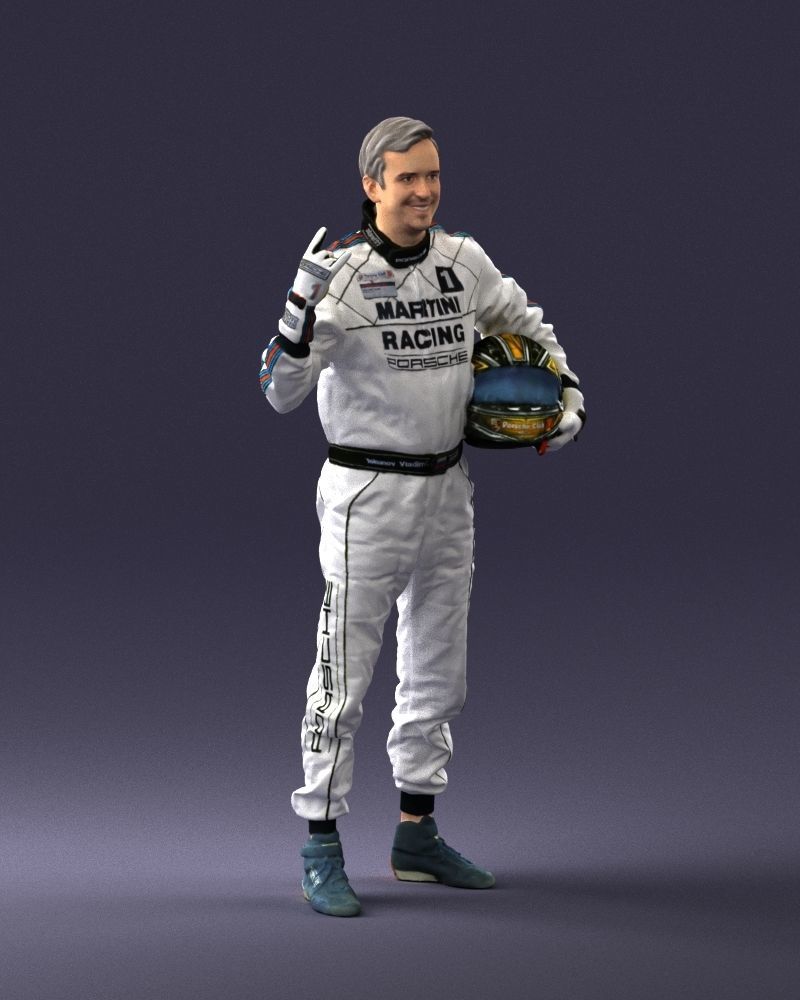 Male race car driver 0268 3D model_6