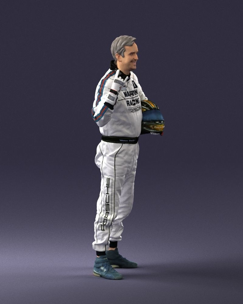 Male race car driver 0268 3D model_9