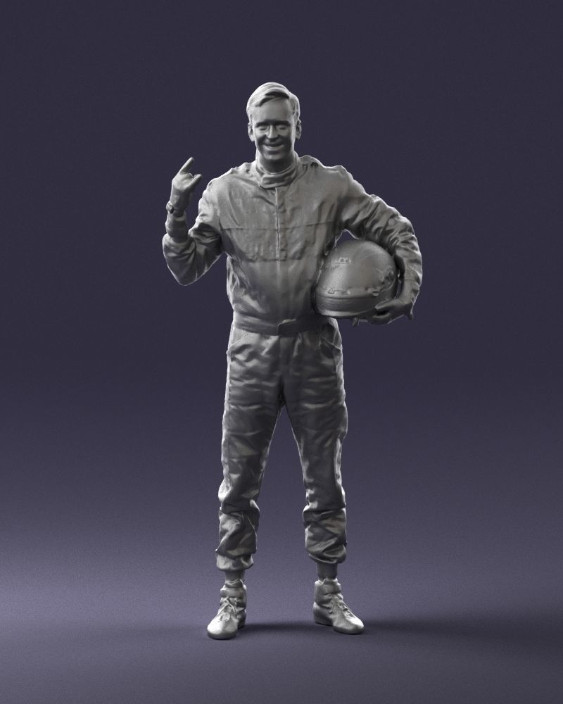 Male race car driver 0268 3D model_34