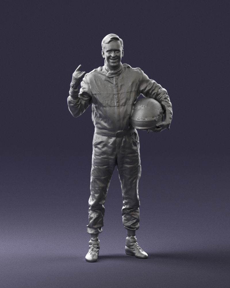 Male race car driver 0268 3D model_1