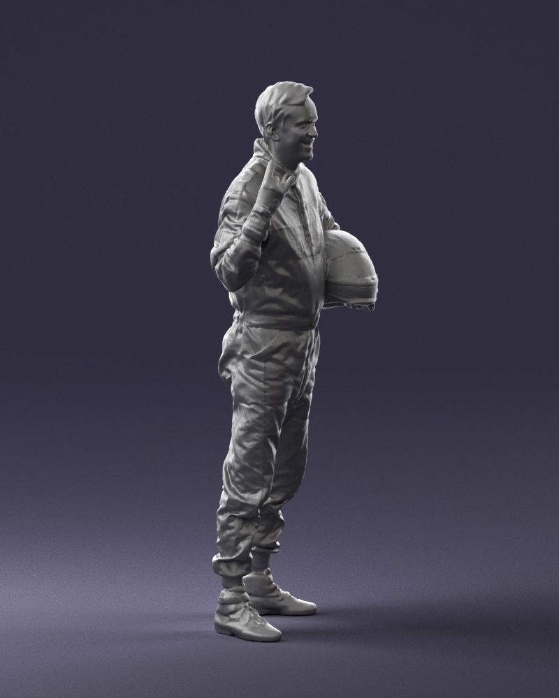 Male race car driver 0268 3D model_10