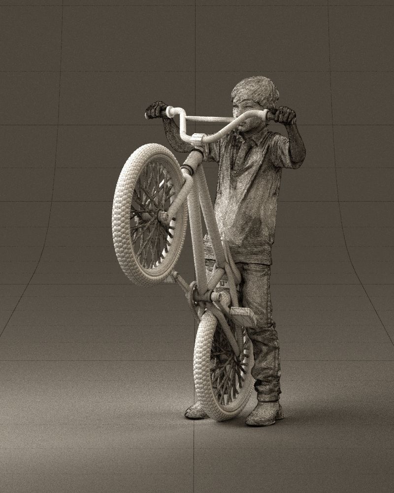 kid on bike 1076 3D Print Ready 3D print model_33