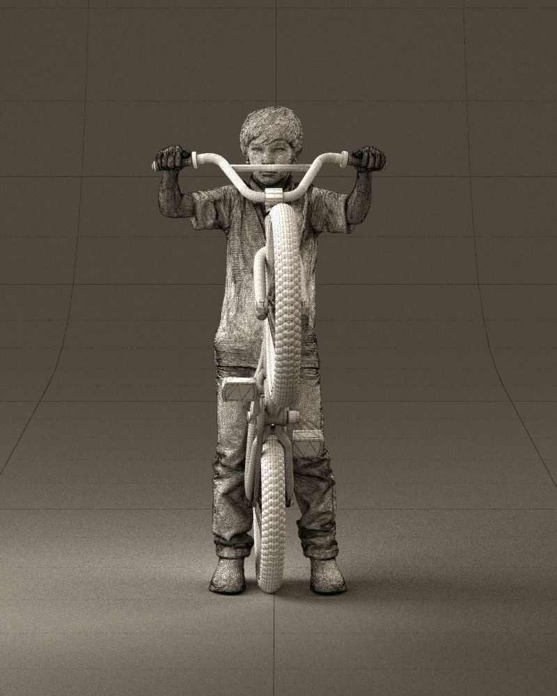 kid on bike 1076 3D Print Ready 3D print model_34