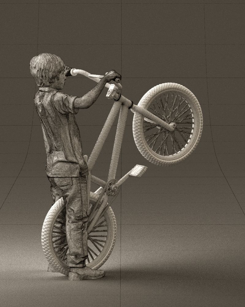 kid on bike 1076 3D Print Ready 3D print model_28