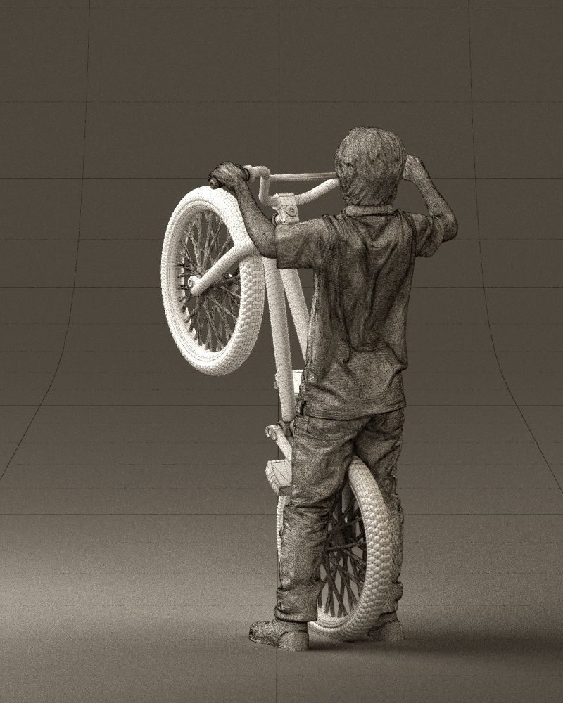 kid on bike 1076 3D Print Ready 3D print model_30