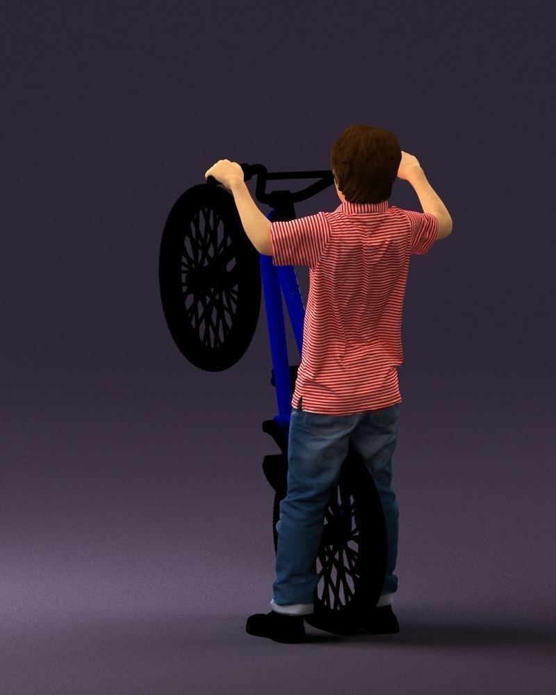 kid on bike 1076 3D Print Ready 3D print model_18